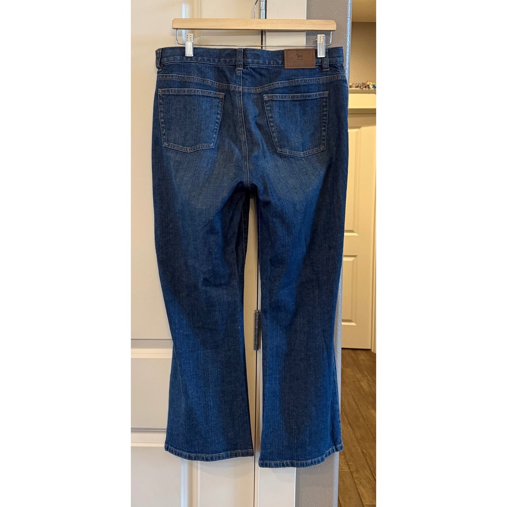 Lauren Jeans Co. Ralph Lauren Wmns Petite 10P Bootcut Denim Classic Blue Jeans - Picture 6 of 9